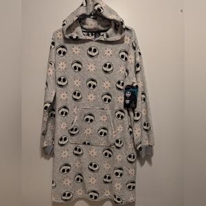 Cozy Gray Hooded Pajama Dress